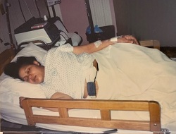 Me resting in my hospital bed before my personal experience with an angel.