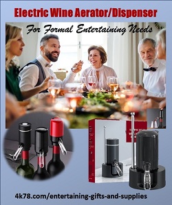 Black wine aerator dispensers are must-have kitchen gadgets for home entertaining.