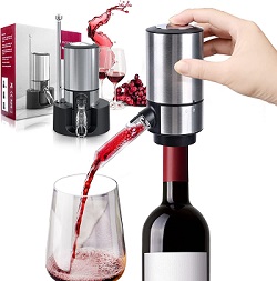 Electric auto wine aerator dispenser makes the best gifts for wine lovers.