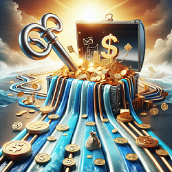 Treasure chest showing multiple streams of income to be made when you join affiliate programs with no upfront cost