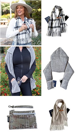New items in the infinity scarf collection.
