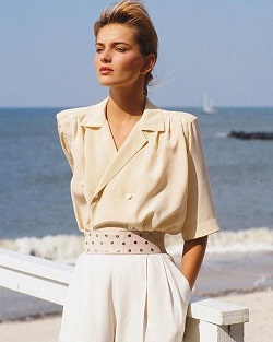 Woman wearing Retro vintage fashion, a style that transcends time for every woman - mixing classic with the new will never fade.