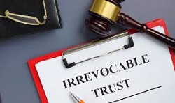 Image of an Irrevocable trust document. Learn the difference between revocable and irrevocable trusts