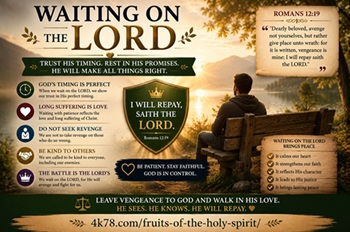 Waiting on the Lord and trusting in him with faith is how to live by the fruits of the Holy Spirit.