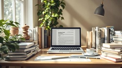 A laptop surrounded by research books representing how academic researchers have done extensive research on how to fix you health from seed oils and sugar.