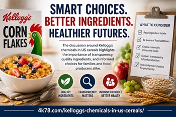 Kellogg’s chemicals in US cereals, food additives, and cereal ingredients highlighted for informed food choices.
